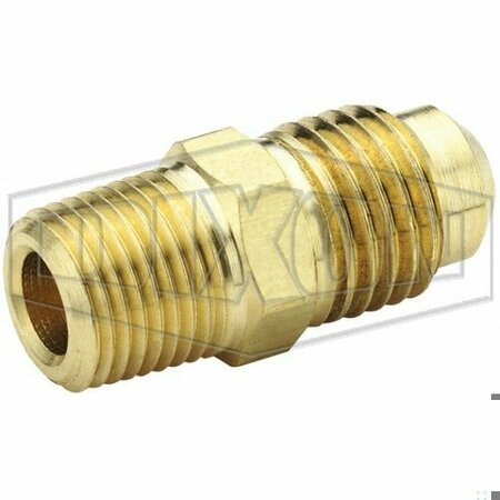 DIXON Tube Connector, 3/8 x 1/2 in Nominal, SAE Flare x MNPT, Brass 48F-6-8